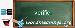 WordMeaning blackboard for verifier